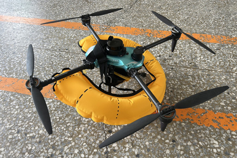 台南消防局導入浮力裝置　無人機落水不沉沒易尋回