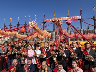 台中玉京天公祖總廟龍柱完成大典 盧秀燕鄭麗文同台