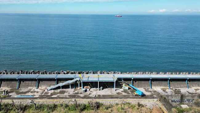海景第一排  新北淡水河岸觀海車道拚7月完工 | 華視新聞