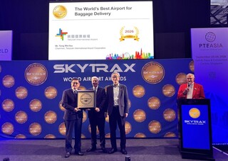 國際航空界奧斯卡倫敦頒獎　桃機蟬聯最佳行李服務