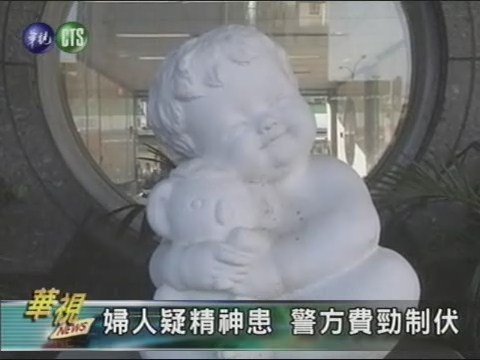 婦人鬧捷運站 持鋸要砍雕像 | 華視新聞