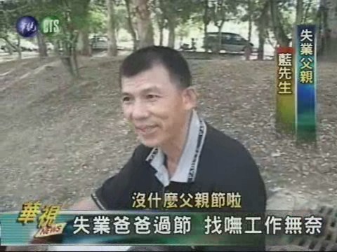 失業爸爸過節 找嘸工作無奈 | 華視新聞