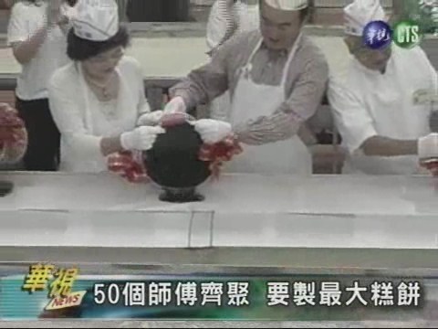 50個師傅齊聚 要製最大糕餅 | 華視新聞