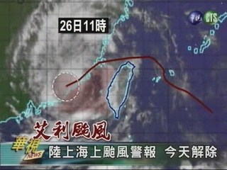 陸上海上颱風警報今天解除