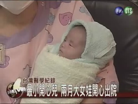 最小開心兒 兩月大女娃開心出院 | 華視新聞