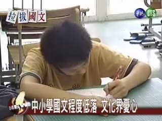 中小學國文程度低落 文化界憂心 | 華視新聞