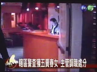 轄區警查獲五賣春女 主管調職處分 | 華視新聞
