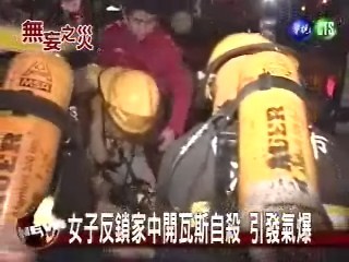 女子開瓦斯自殺 氣爆傷三消防員 | 華視新聞