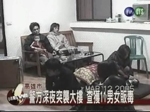 警方深夜突襲大樓 查獲11男女販毒 | 華視新聞