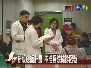 新版總額計畫 不准醫院縮診限號 | 華視新聞