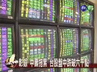彰銀 中壽拖累 台股盤中跌破六千點 | 華視新聞