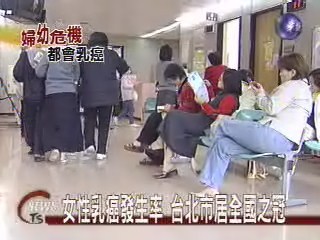 女性乳癌發生率 台北市居全國之冠