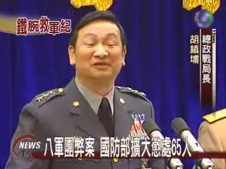 八軍團弊案 國防部擴大懲處65人 | 華視新聞