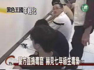 警方直搗毒窟 赫見七年級生毒梟 | 華視新聞