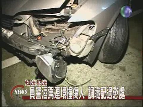 員警酒駕亂撞3車遭殃3人傷 | 華視新聞