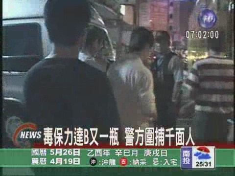 毒保力達B又一瓶  警方圍捕千面人 | 華視新聞