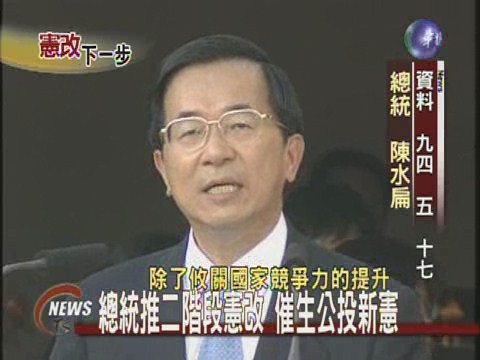 總統推二階段憲改催生公投新憲 | 華視新聞