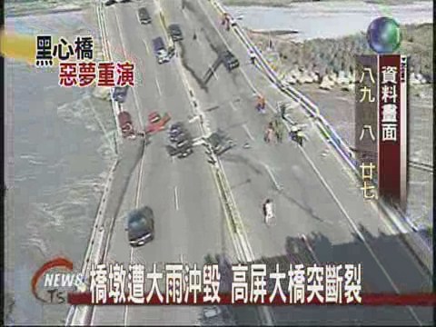 橋墩遭大雨沖毀高屏大橋突斷裂 | 華視新聞