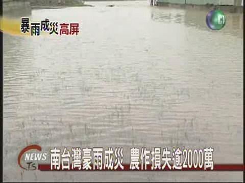 南台灣豪雨成災農作損失逾2000萬 | 華視新聞