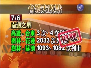 7月6日起 台鐵全線列車時刻表改點