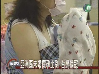 亞洲區未婚懷孕比例 台灣摘冠