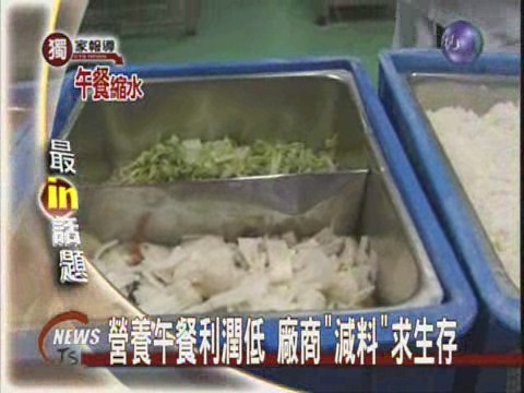 營養午餐利潤低  廠商"減料"求生存 | 華視新聞