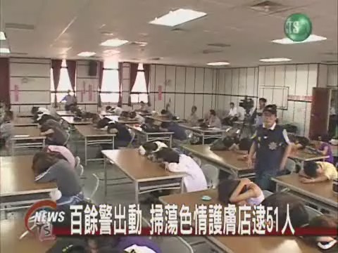 百餘警出動 掃蕩色情護膚店逮51人 | 華視新聞
