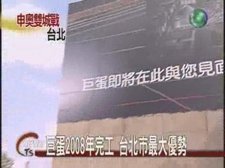 巨蛋2008年完工台北市最大優勢