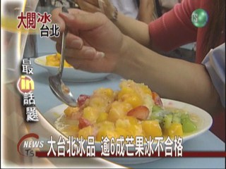 台北市售冰品 逾6成芒果冰不合格
