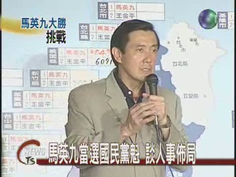 馬英九當選國民黨魁 談人事佈局 | 華視新聞