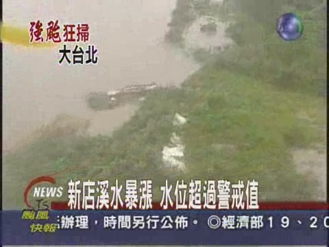 新店溪水暴漲 水位超過警戒值 | 華視新聞