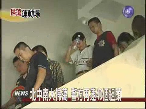 北中南大掃蕩 警方再逮40個組頭 | 華視新聞