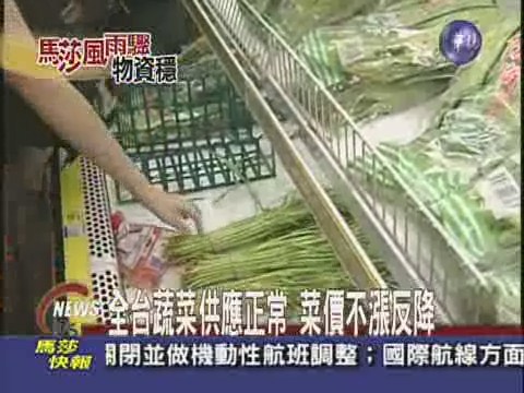 全台蔬菜供應正常菜價不漲反降 | 華視新聞
