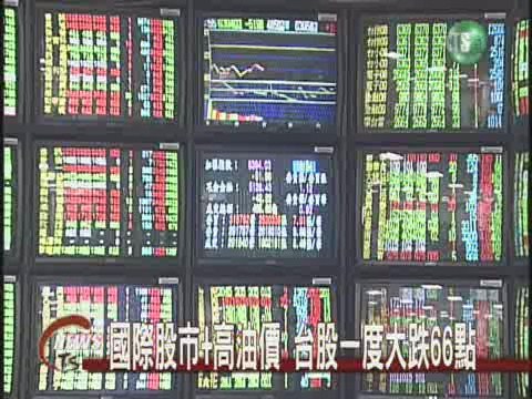 國際股市+高油價  台股一度大跌 | 華視新聞