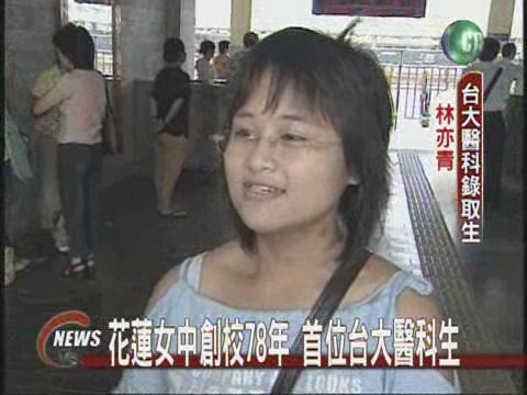 花蓮女中創校78年首位台大醫科生民 | 華視新聞