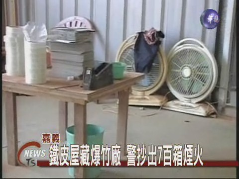 鐵皮屋藏爆竹廠警抄出7百箱煙火 | 華視新聞