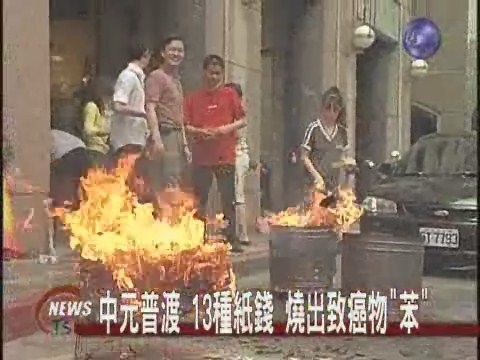 燒金紙 燒出致癌物"苯" | 華視新聞