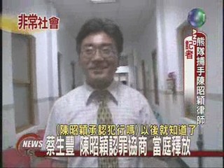 蔡生豐 陳昭穎認罪協商 當庭釋放