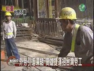 營建工作粗重辛苦台灣勞工意願低