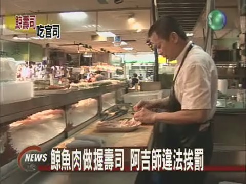 鯨魚肉做握壽司阿吉師違法挨罰 | 華視新聞