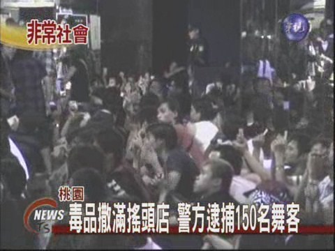 毒品撒滿搖頭店警方逮捕150名舞客 | 華視新聞