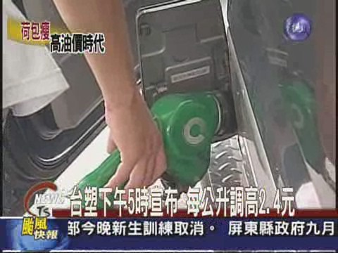 台塑油價漲了 每公升調高2.4元 | 華視新聞