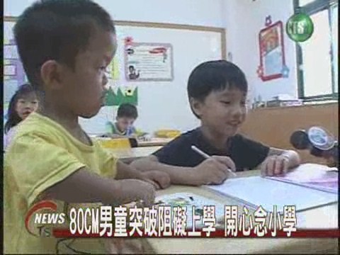 80cm男童突破阻礙上學 開心唸小學 | 華視新聞
