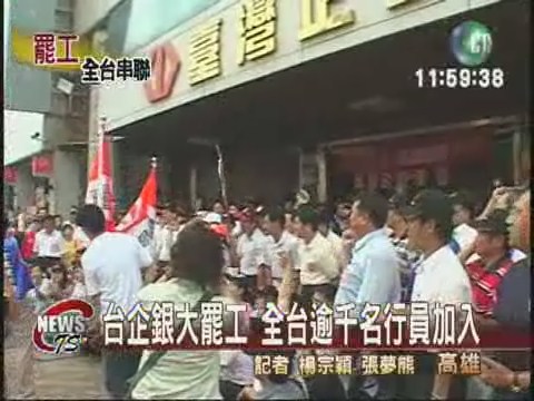 爭優惠工作權 台企銀大罷工 | 華視新聞