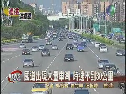 國道出現大量車潮時速不到30公里 | 華視新聞