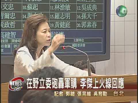 李傑為軍購備詢舌戰立委 | 華視新聞