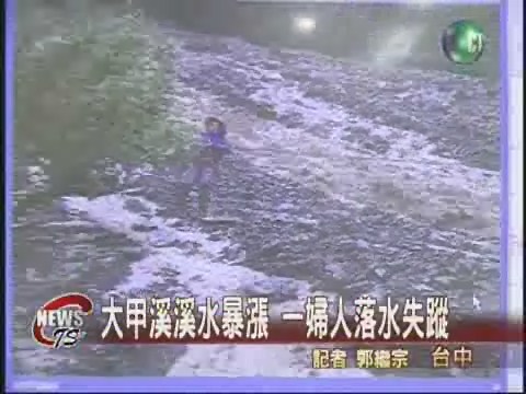 大甲溪溪水暴漲 一婦人落水失蹤 | 華視新聞