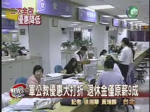 降軍公教退休金二十萬人受影響 | 華視新聞