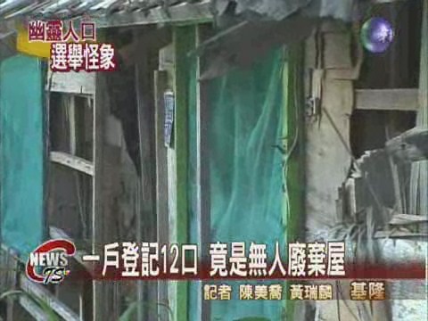 廢棄屋登記12人 幽靈問題 | 華視新聞