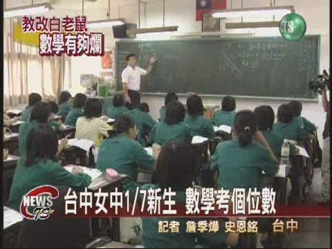九年一貫結果 台中女中數學爛 | 華視新聞
